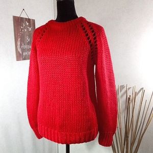 RED WOOL SWEATER, Small